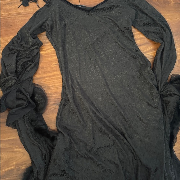 Eva Lady Black Gothic Victorian Dress - Picture 5 of 9